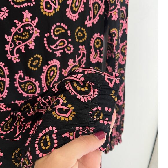 Boden Evelyn Jersey Midi Dress Azalea Paisley Womens Size 10 Long - Picture 4 of 11